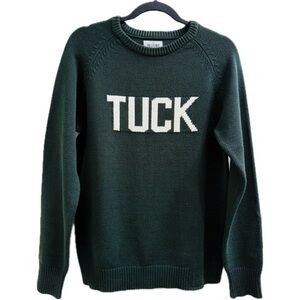 Hillflint Men’s Tuck University Knitted Sweater in Forest Green